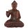 60cm Holzbuddha Buddha Braun Holz Handarbeit Betender Abhaya Mudra