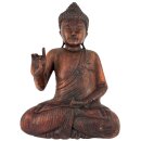 60cm Holzbuddha Buddha Braun Holz Handarbeit Betender...