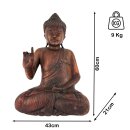 60cm Holzbuddha Buddha Braun Holz Handarbeit Betender...