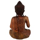 60cm Holzbuddha Buddha Braun Holz Handarbeit Betender Abhaya Mudra