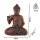 60cm Holzbuddha Buddha Braun Holz Handarbeit Betender Abhaya Mudra
